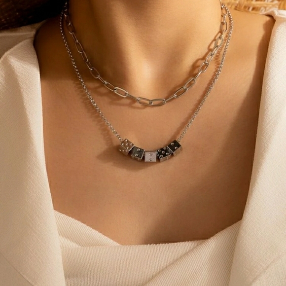 Jewelry - 🎲 Dice Double necklace set